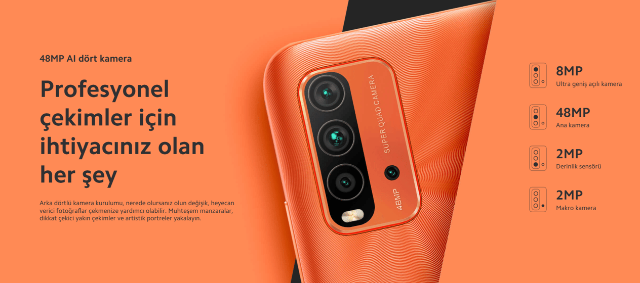 İkinci El Xiaomi Redmi 9T Kamera